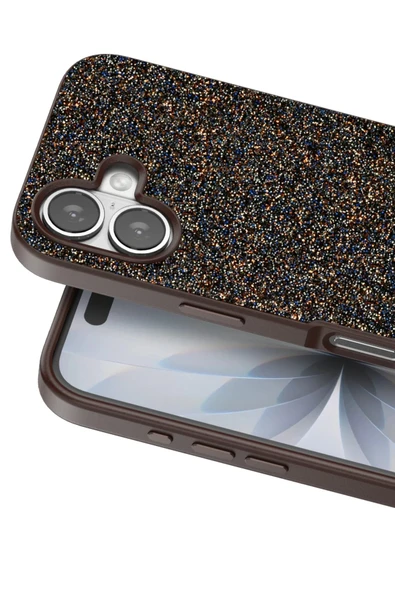 Apple iPhone 17 Bright Simli Kapak - Gold-(5796) - Resim 2