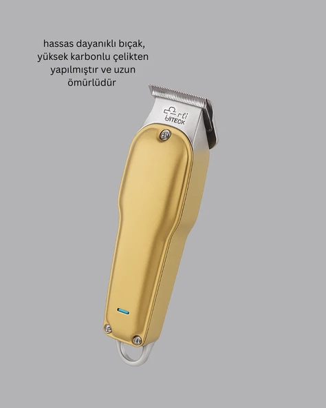 Berber Tipi Saç Sakal Kesme Makinesi USB Şarjlı Sessiz Motorlu - Resim 4