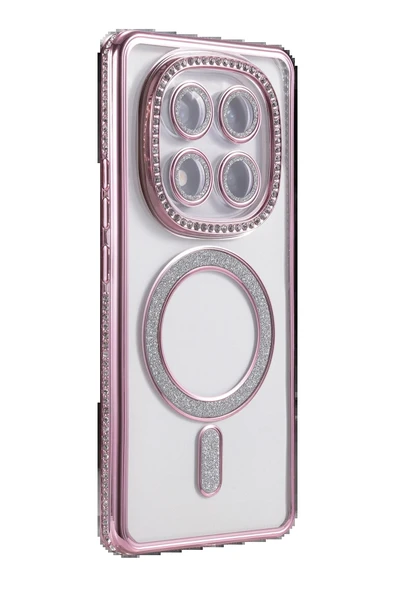 Xiaomi Redmi Note 14 Pro 4G Joke Simli Magneticsafe Kılıf - Pembe-(5796) - Resim 3