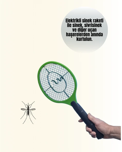 Elektrikli Sinek Raketi | Yüksek Voltajlı, Güvenli ve Taşınabilir - Resim 2