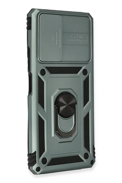 Xiaomi Redmi Note 10 Pro Kılıf Pars Lens Yüzüklü Silikon - Yeşil-(5796) - Resim 2