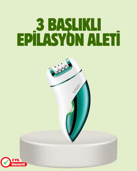 Çok Fonksiyonlu Epilatör 600mAh 90 Dakika Kullanım LED Metal Başlık Su Geçirmez ürün görseli 1