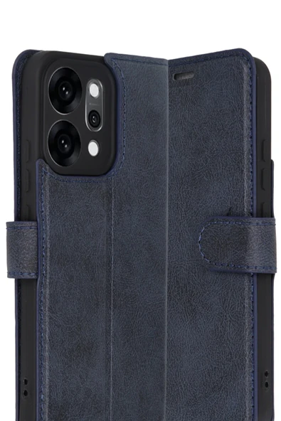 Oppo Reno 14 Trend S Plus Kapaklı Kılıf - Lacivert-(5796) - Resim 2