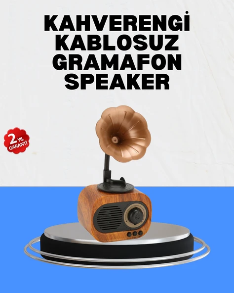 Şarjlı Mini Retro Radyo Bluetooth Hoparlör Çoklu Bağlantı Seçenekli ürün görseli 1