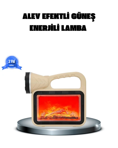 Alev Efektli Solar Lamba COB Işıklı Taşınabilir Bahçe Kamp Aydınlatma ürün görseli 1