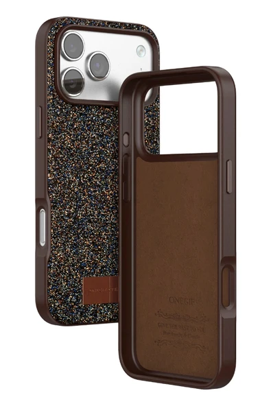 Apple iPhone 17 Pro Bright Simli Kapak - Gold-(5796) - Resim 3