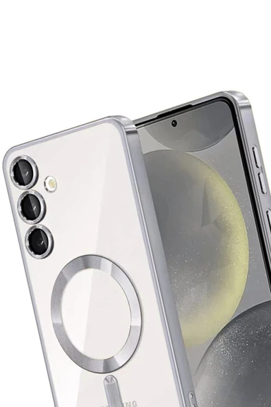 Samsung Galaxy A56 Kross Magneticsafe Kapak - Gümüş-(5796) - Resim 3