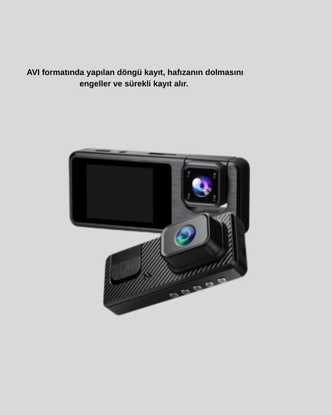 Full HD 3'lü Araç Kamerası Geri Görüş Destekli Park Modlu 1080P DVR - Resim 2