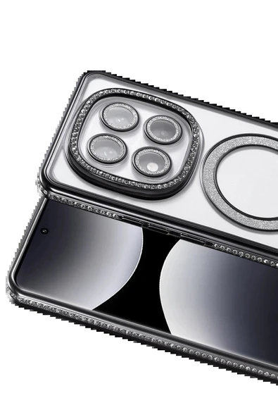 Xiaomi Redmi Note 14 Pro 4G Joke Simli Magneticsafe Kılıf - Siyah-(5796) - Resim 2