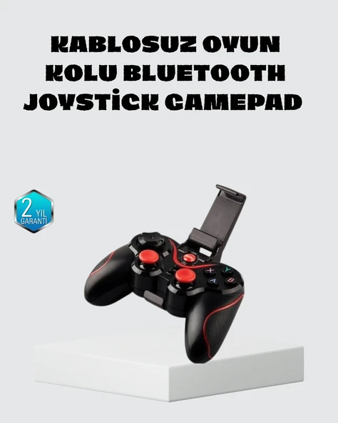 Kablosuz Bluetooth Oyun Kolu Mobil TV PC Uyumlu Ergonomik Tasarım ürün görseli 1