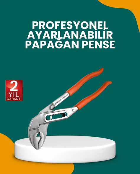 Çelik Alaşımlı Ayarlı Papağan Pense Yalıtımlı Sap ürün görseli 1