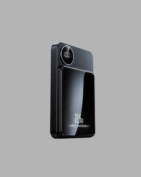 Manyetik Powerbank 15W Wireless Hızlı Şarj LED Ekranlı ürün görseli 1