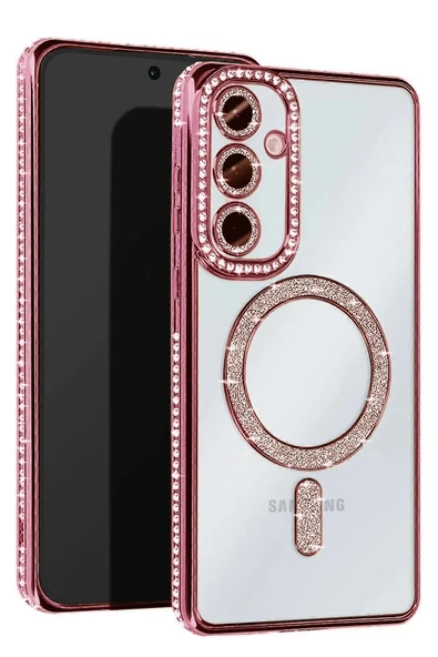 Samsung Galaxy A15 4G Joke Simli Magneticsafe Kılıf - Pembe-(5796) ürün görseli 1