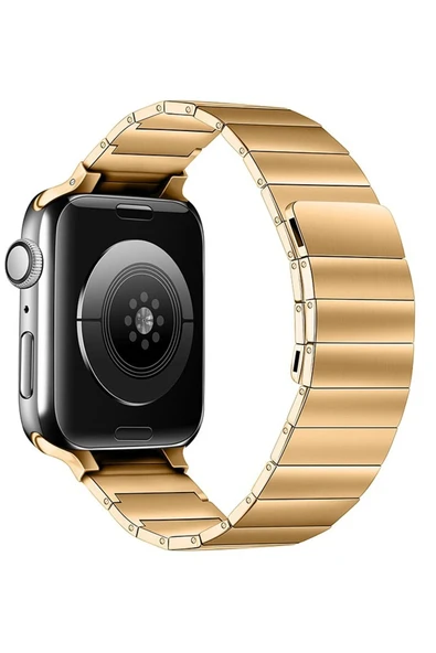 Apple Watch 42mm KR404 Huks Kordon - Gold-(5796) ürün görseli 1