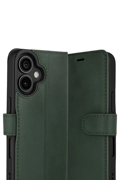 Apple iPhone 17 Trend S Plus Kapaklı Kılıf - Yeşil-(5796) - Resim 2