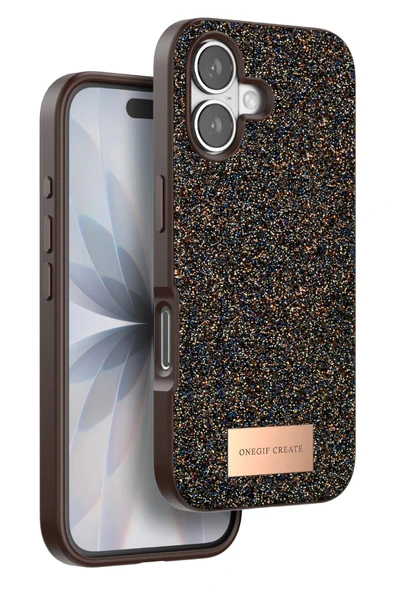 Apple iPhone 17 Bright Simli Kapak - Gold-(5796) ürün görseli 1