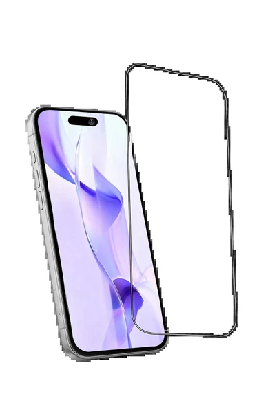 Apple iPhone 14 Pro Max Bilvis 5in1 3D Magic Cam Ekran Koruyucu - Siyah-(5796) - Resim 3