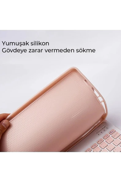 Xiaomi Redmi Pad SE Kılıf KC01 Smart Klavyeli Tablet Kılıfı - Lila-(5796) - Resim 3