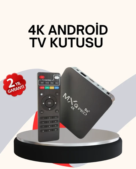 4K Android TV Box – Akıllı Medya Oynatıcı, 2GB RAM, 16GB Hafıza, Wi-Fi Destekli ürün görseli 1