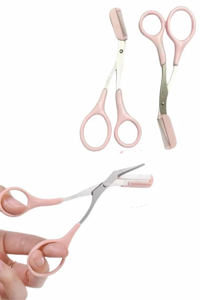 Profesyonel Taraklı Kaş Usturası ve Kaş Makası Bıyık Alma Kaş Usturası - Resim 4