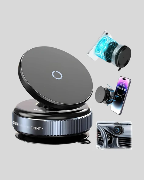Mıknatıslı Araç Telefon Tutucu Vakum Teknolojili 360° Ayarlanabilir ürün görseli 1