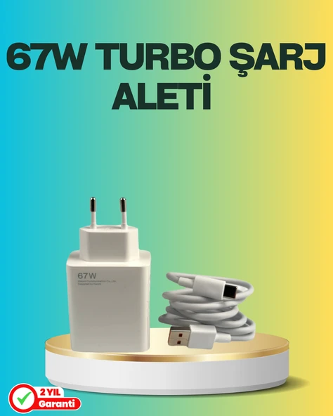67 Watt Type C Turbo Şarj Seti TCL 20 30 50 Uyumlu ürün görseli 1