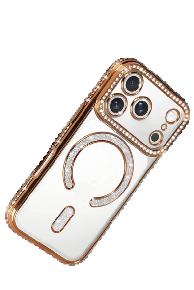 Apple iPhone 17 Pro Joke Simli Magneticsafe Kılıf - Turuncu-(5796) - Resim 3