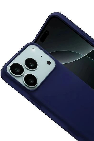 Apple iPhone 17 Pro Nano içi Kadife Silikon - Lacivert-(5796) - Resim 2