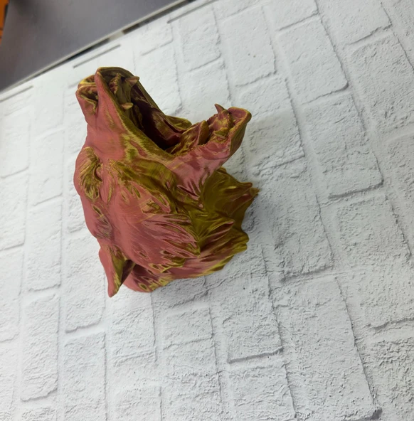 Gold Red Jaguar Başı Duvar Aksesuarı Asılabilir Dekoratif 20x16 cm - Resim 3