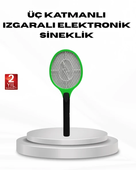 Yüksek Gerilimli Elektronik Sinek Raket – Sessiz, Kimyasız ve Güvenli Kullanım ürün görseli 1