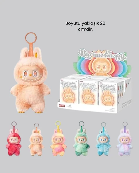 Dekoratif Yumuşak Labubu Peluş Figür – Koleksiyonluk ve Çocuklara Uygun Hediye 20 cm - Resim 2