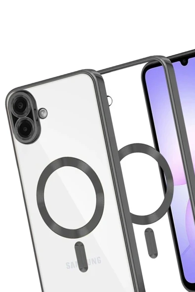 Samsung Galaxy A07 Kross Magneticsafe Kapak - Siyah-(5796) - Resim 3