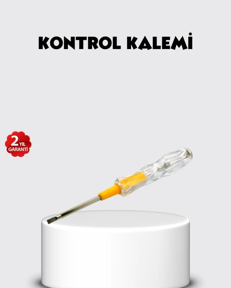 Neon Lambalı Elektrik Kontrol Kalemi Nikel Kaplama 110-220V ürün görseli 1