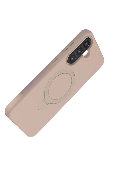 Samsung Galaxy A17 5G Regal Magsafe Standlı Kapak - Çöl Titanyum-(5796) - Resim 4