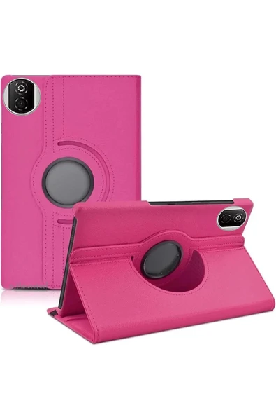 Huawei Honor Pad X7 360 Tablet Deri Kılıf - Pembe-(5796) ürün görseli 1