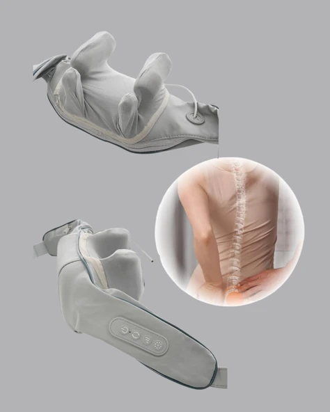 Titreşimli Boyun Masaj Cihazı Isı Terapili Şarjlı VNB-01 Ergonomik U Tasarım - Resim 3