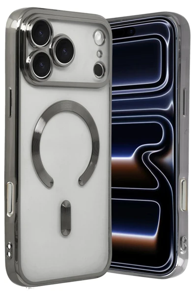 Apple iPhone 17 Pro Max Kross Magneticsafe Kapak - Titan Gri-(5796) ürün görseli 1