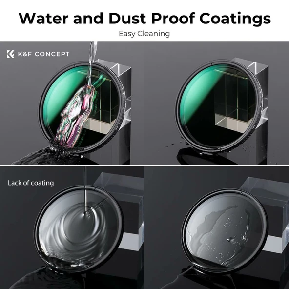 K&F 82mm Nano-D Serisi ND3-ND1000 Filtre (1.5-10 Stop) - Resim 2