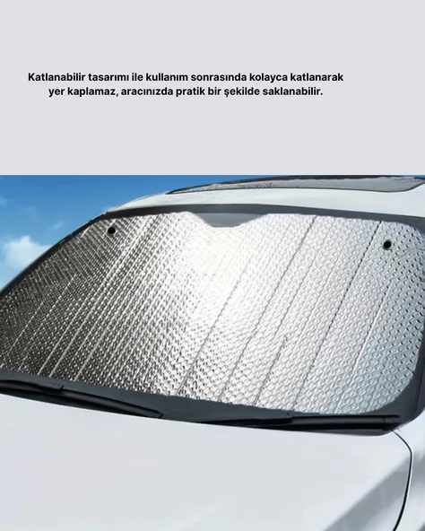 Katlanabilir Araba Güneşliği – UV Işınlarına Karşı Maksimum Koruma - Resim 2