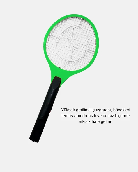 Pil ile Çalışan Elektronik Sinek Öldürücü – Çocuk ve Evcil Hayvan Dostu Tasarım ürün görseli 1