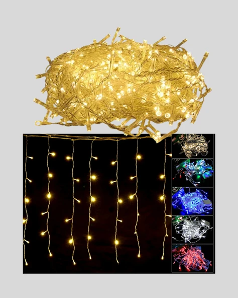 4 Metre Yılbaşı Şelale Led Perde Işık Ev Bahçe Dekor - Resim 2