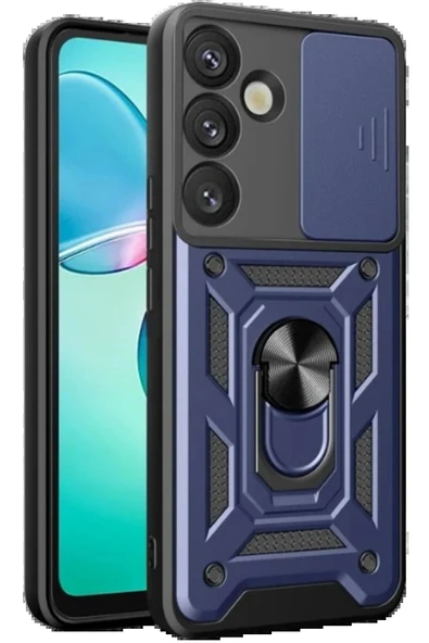 Samsung Galaxy A17 5G Pars Lens Yüzüklü Silikon - Lacivert-(5796) ürün görseli 1