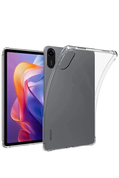 Xiaomi Redmi Pad 2 Kılıf Anti Shock Tablet Silikon - Şeffaf-(5796) - Resim 2