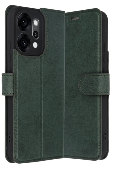 Oppo Reno 14 Trend S Plus Kapaklı Kılıf - Yeşil-(5796) ürün görseli 1