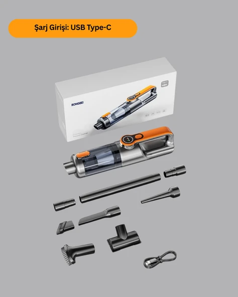 Kablosuz Vakumlu El Süpürgesi Güçlü Performans Çok Amaçlı - Resim 2