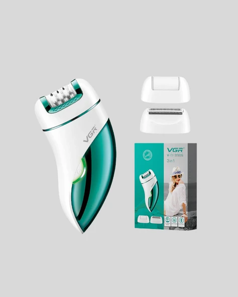 Çok Fonksiyonlu Epilatör 600mAh 90 Dakika Kullanım LED Metal Başlık Su Geçirmez - Resim 2