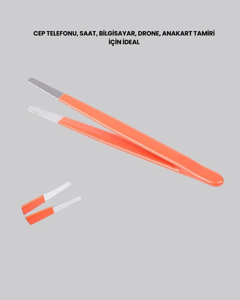 7’li Hassas Uçlu Cımbız Seti Antistatik ESD Kaplamalı Profesyonel - Resim 4