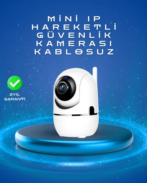 Full HD 1080P Kablosuz Pan & Tilt Güvenlik Kamerası – Hareket Takipli ve İki Yönlü Sesli ürün görseli 1