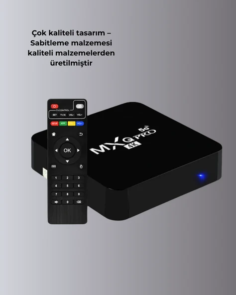4K Android TV Box – Akıllı Medya Oynatıcı, 2GB RAM, 16GB Hafıza, Wi-Fi Destekli - Resim 5