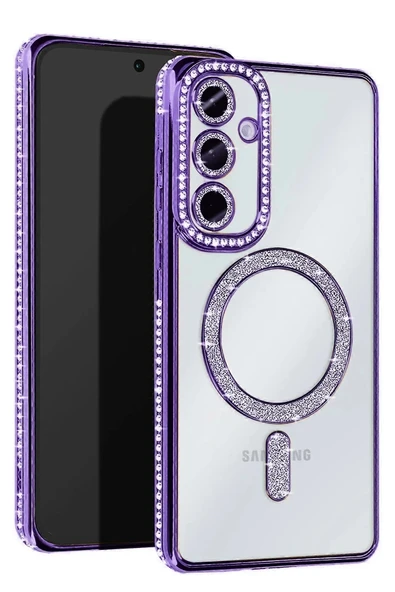 Samsung Galaxy A25 5G Joke Simli Magneticsafe Kılıf - Derin Mor-(5796) ürün görseli 1